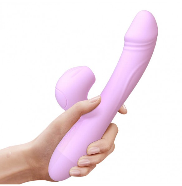 HK LETEN - Rabbit Sucking Intelligent Heating Vibrator Wand (Chargeable - Purple)